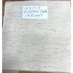 12 X 17.5 Fiddlers Cloth 14 Count Cross Stitch Fabric Neutral Evenweave